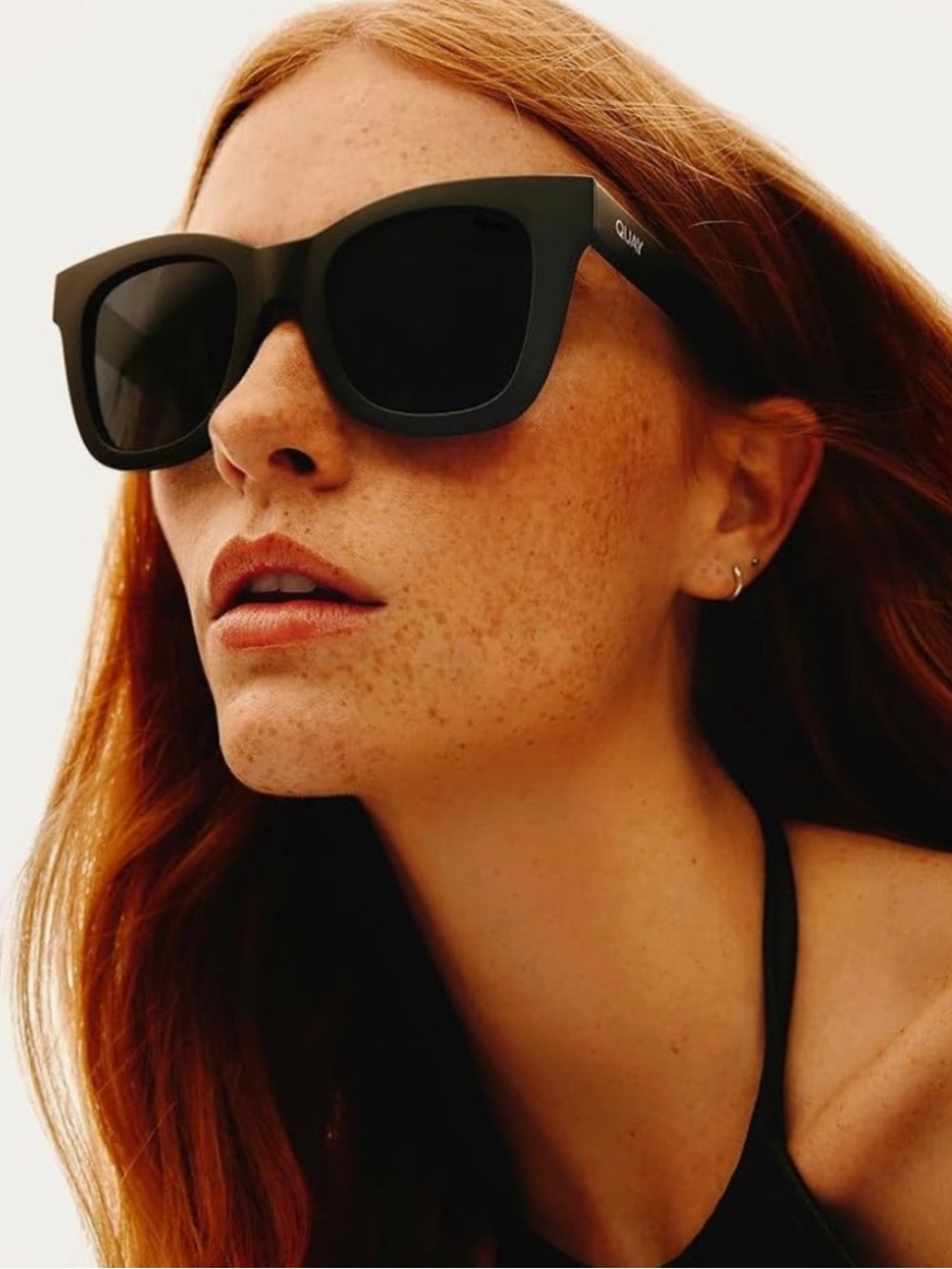 Quay Australia “After Hours” Matte Black Square Sunglasses